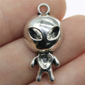 31x15mm 3.2g Antique Silver Zinc Alloy Alien Charm Pendant for DIY Necklace Bracelet Jewelry Making