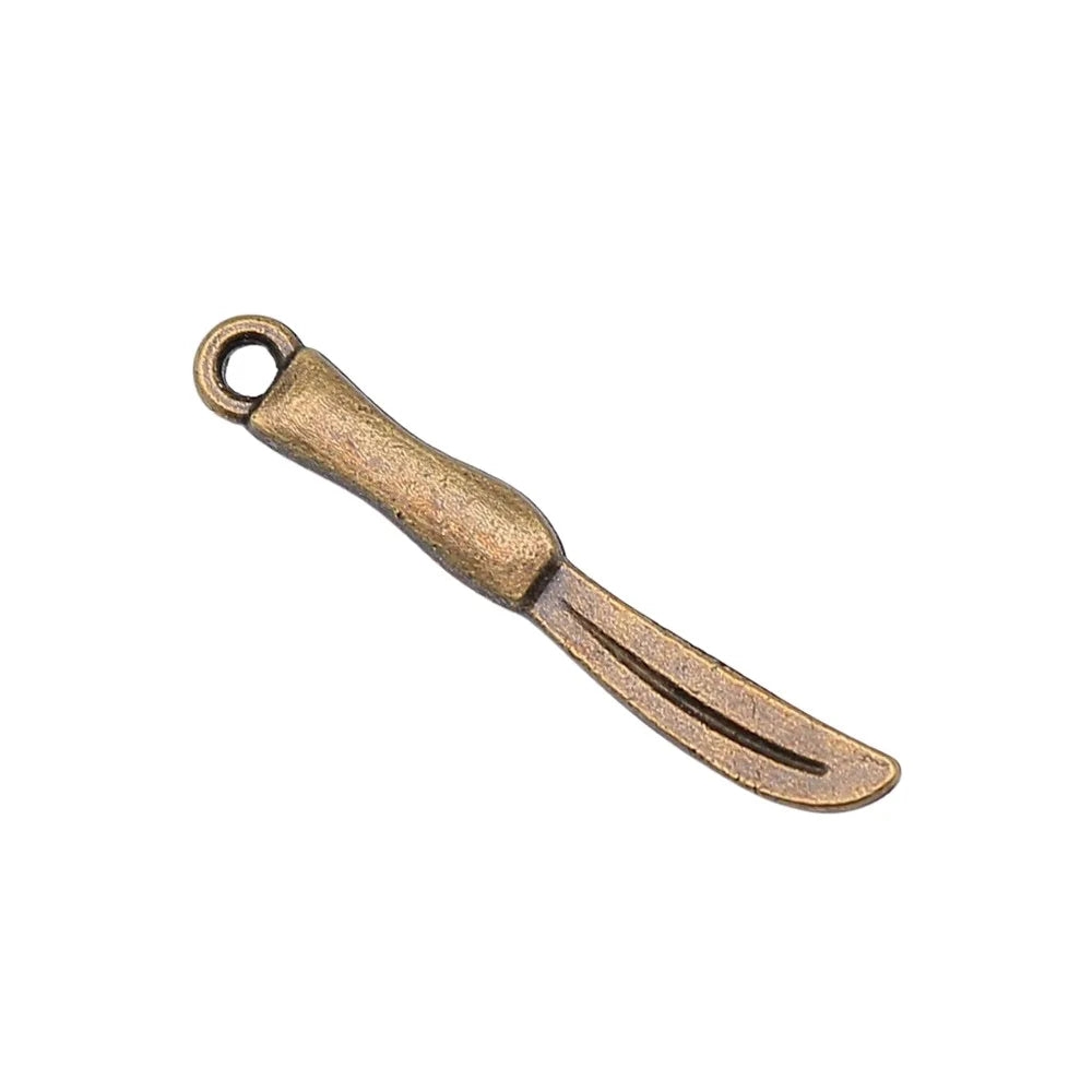 25mm 0.6g Multicolor Zinc Alloy Fruit Knife Charm Pendant for DIY Bracelet Necklace Jewelry Making