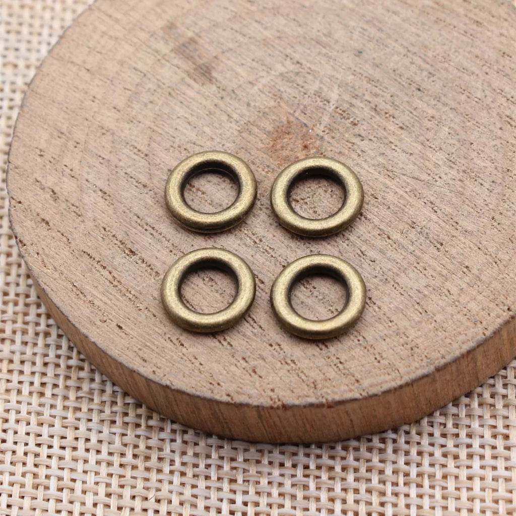 10x10x2mm 0.6g Multicolor Zinc Alloy Round Ring Spacer Beads for DIY Bracelet Necklace Jewelry Making