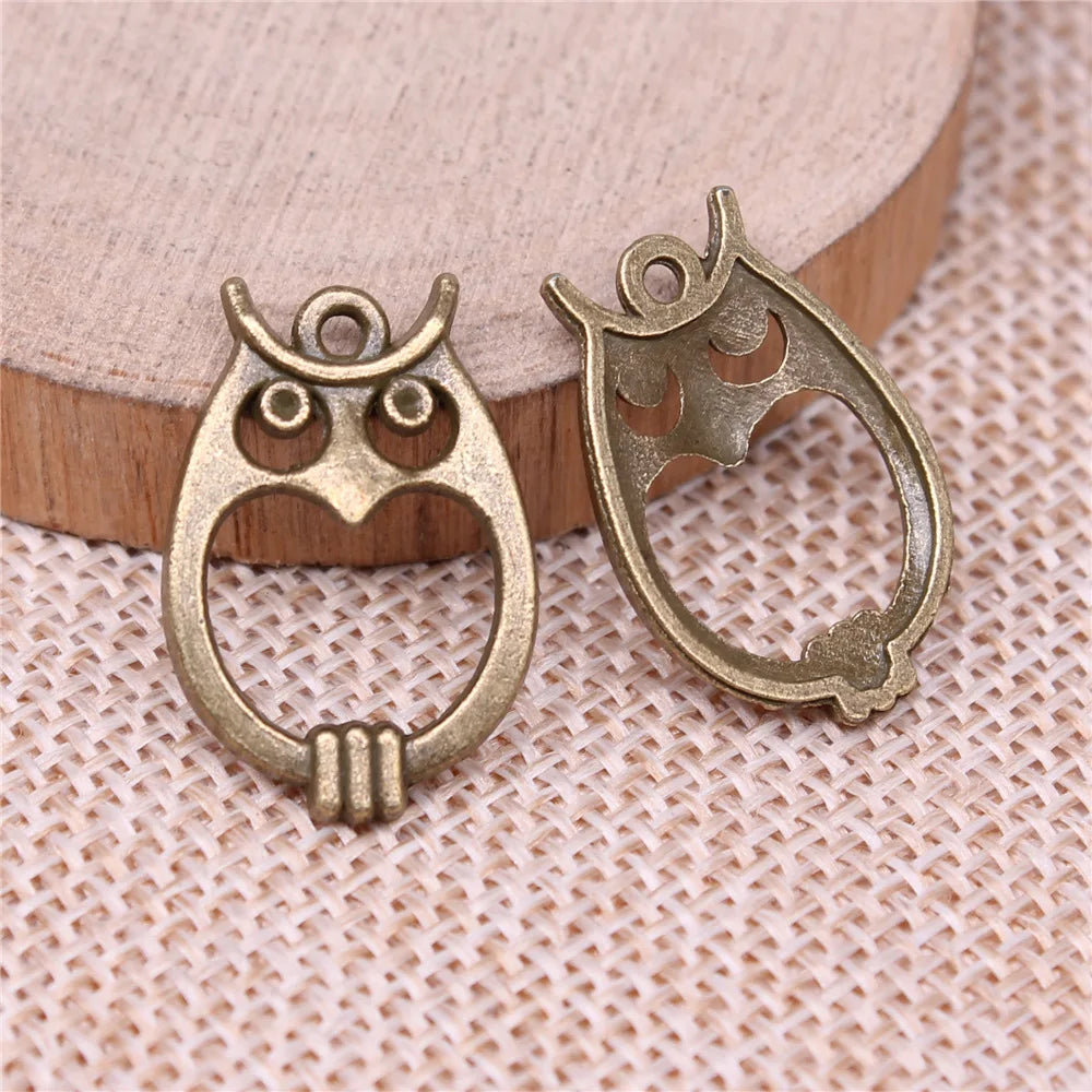 23x16mm 1.3g Multicolor Zinc Alloy Owl Cat Charm Pendant for DIY Necklace Bracelet Jewelry Making