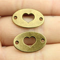 13x20mm 1.6g Multicolor Zinc Alloy Heart Connector Charm for DIY Bracelet Necklace Making