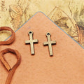 19x9MM Zinc Alloy Cross Charm Pendant for DIY Necklace Bracelet Jewelry Making