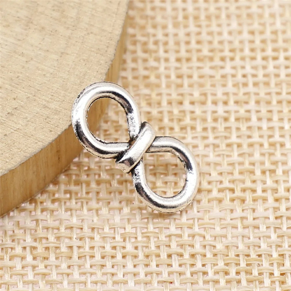 9x19mm 0.9g Multicolor Zinc Alloy Double Ring connector charm for DIY bracelet necklace jewelry making