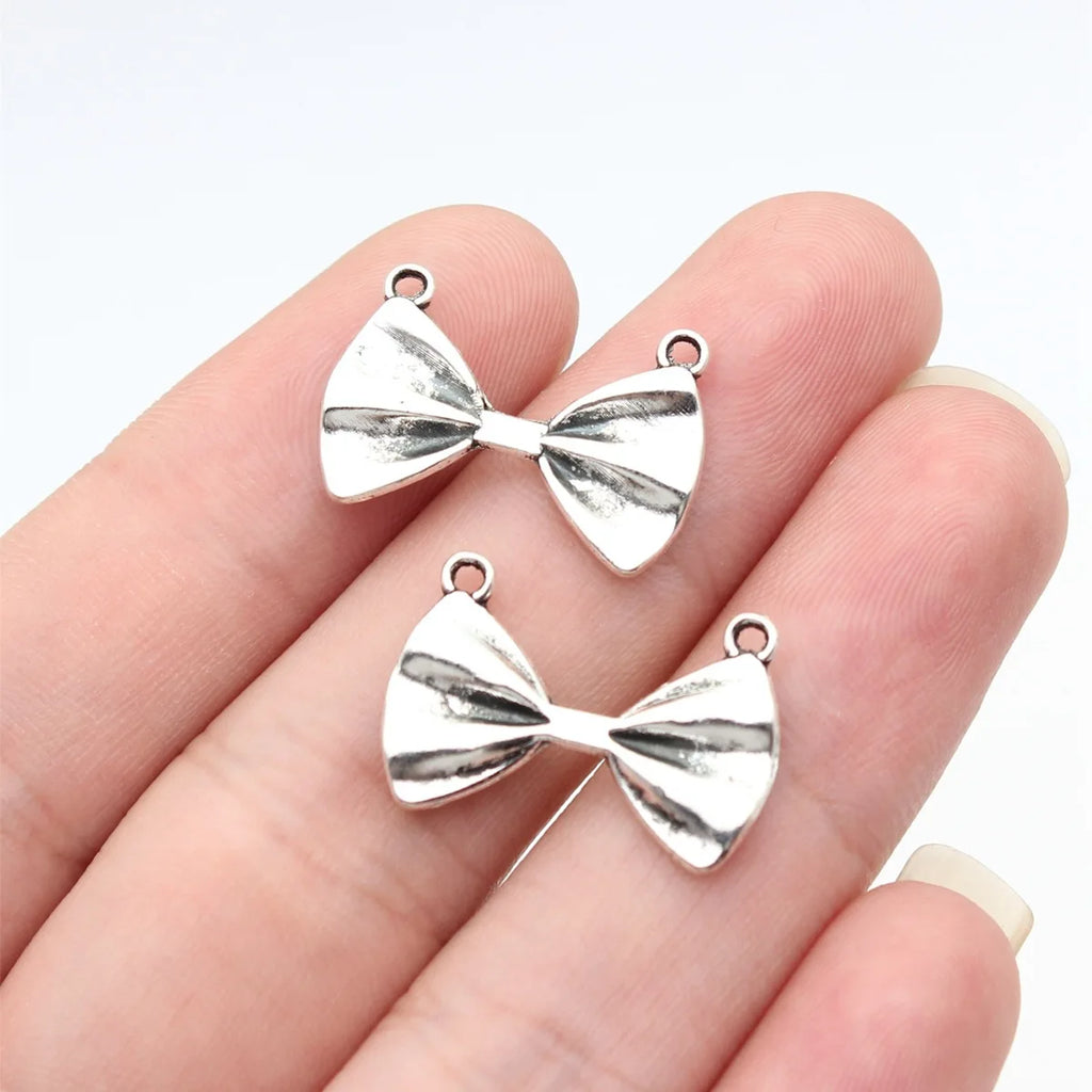 21x15mm 1.25g Multicolor Zinc Alloy Bow Tie Charm Pendant for DIY Necklace Bracelet Jewelry Making