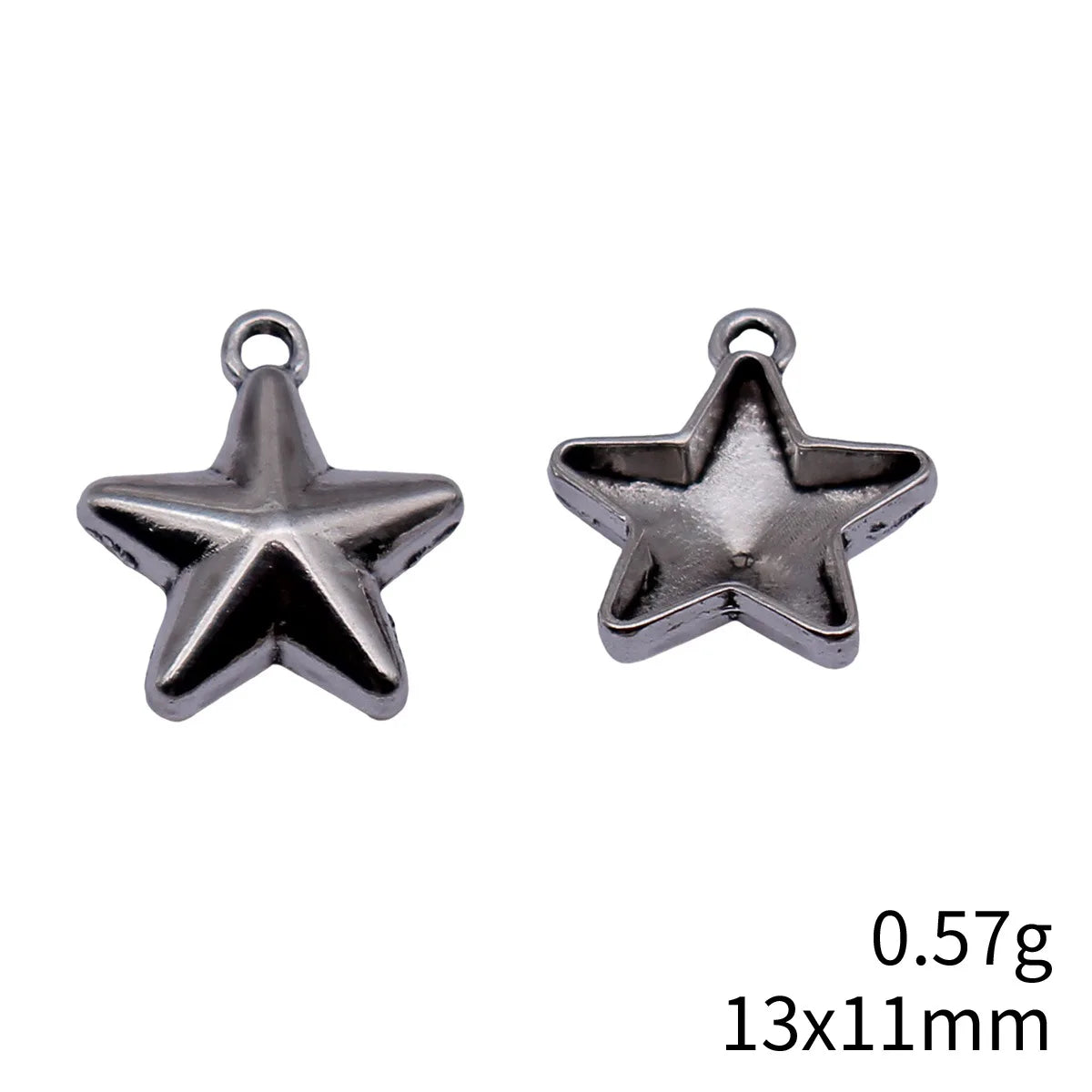 13x11mm 0.57g Antique Silver Zinc Alloy Star Charm Pendant for DIY Bracelet Necklace Jewelry Making