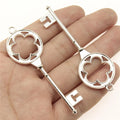 75x25mm 5g Multicolor Zinc Alloy Flower Key Charm Pendant for DIY Necklace Bracelet Jewelry Making