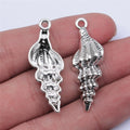 37x13mm 2.5g Multicolor Zinc Alloy Conch Shell Charm Pendant for DIY Ocean Theme Jewelry Making