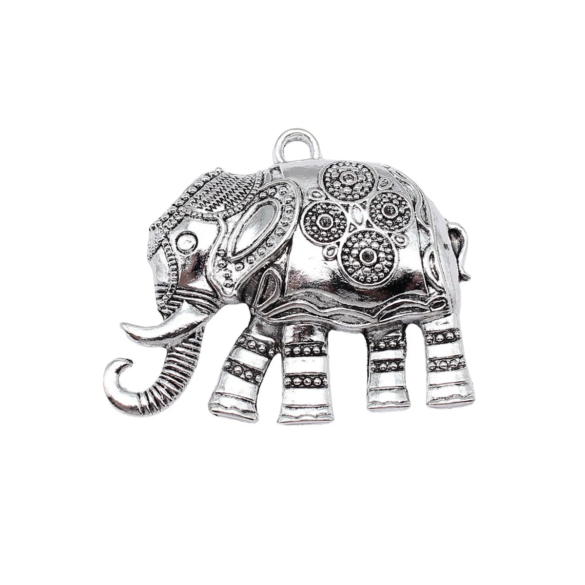 57x49mm 15.1g Antique Silver Zinc Alloy Elephant Charm Pendant for DIY Necklace Jewelry Making