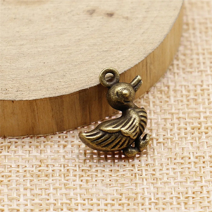 17x17x8mm 2.8g Multicolor Zinc Alloy Duck Charm Pendant for DIY Necklace Bracelet Jewelry Making