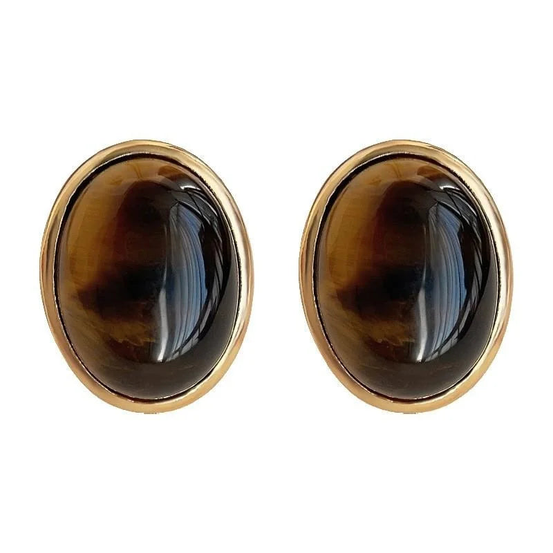18K Gold Plated Copper Spiral Clip On Drop Earrings For Women, No Piercing Painless Non Slip