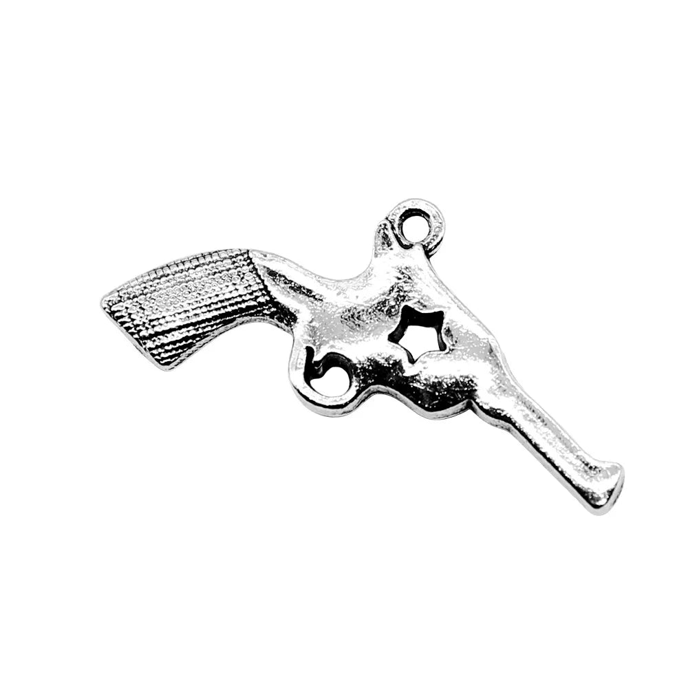 31x18mm 2g Multicolor Zinc Alloy Pistol Charm Pendant for Bracelet Necklace DIY Jewelry Making