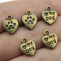 13x10mm 1.2g Multicolor Zinc Alloy Dog Paw Charm Pendant for DIY Necklace Bracelet Jewelry Making