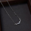 Copper Zircon Micro Pave Geometric Line Clavicle Necklace For Women Minimalist Trendy Jewelry