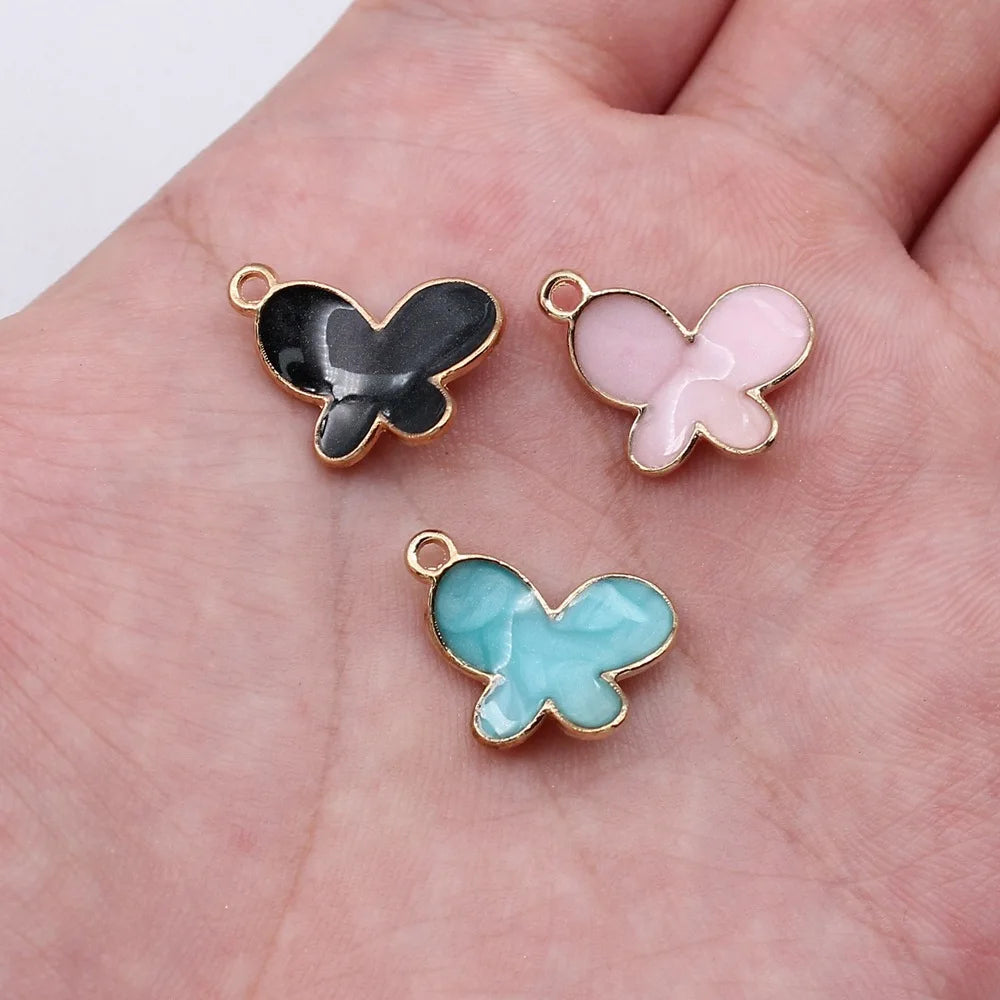 14x18mm 0.89g Multicolor Zinc Alloy Butterfly charm pendant for DIY necklace bracelet earring making