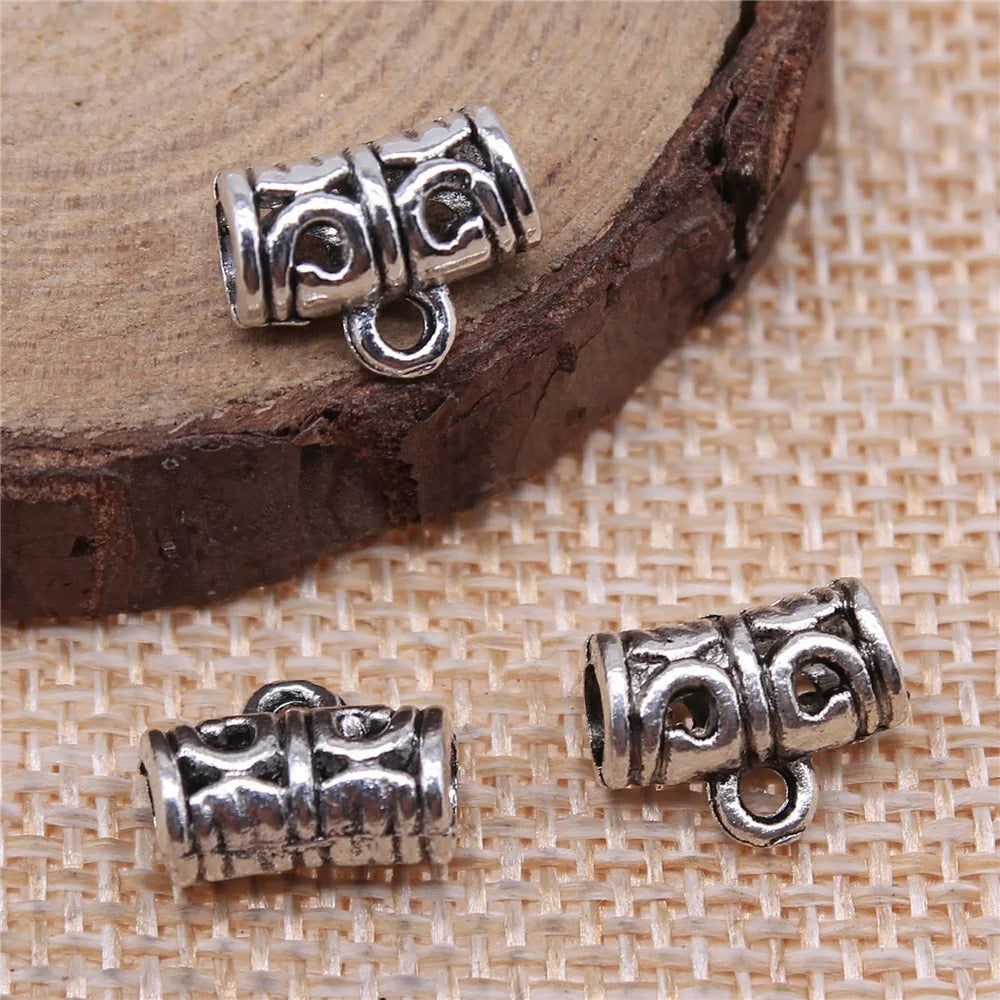 11x9mm 1g Antique Silver Zinc Alloy Decorative Pendant Bail Connector for DIY Garment Jewelry Making