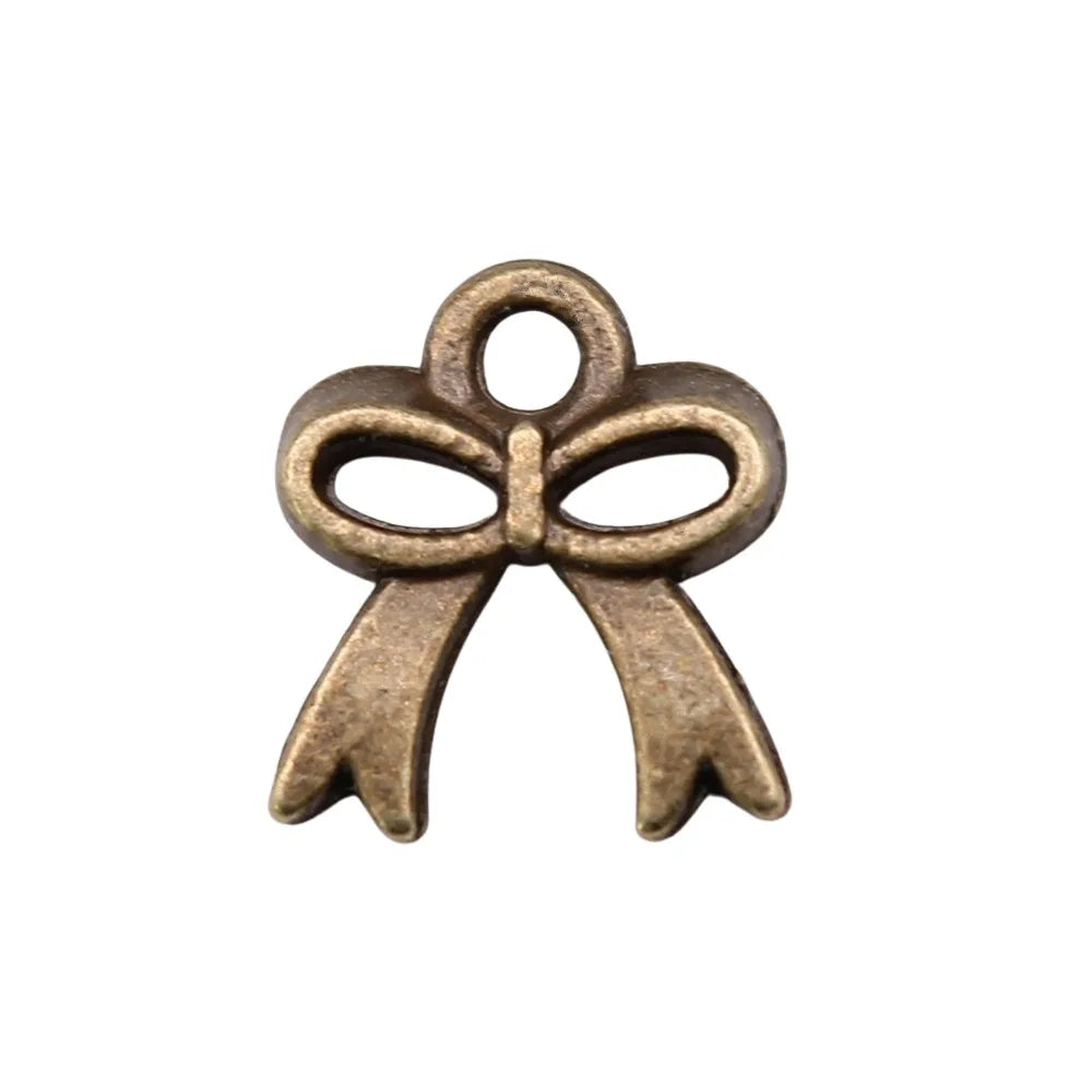 11x9mm 0.5g Multicolor Zinc Alloy Bowknot Butterfly Charm Pendant for Bracelet Necklace DIY Jewelry Making