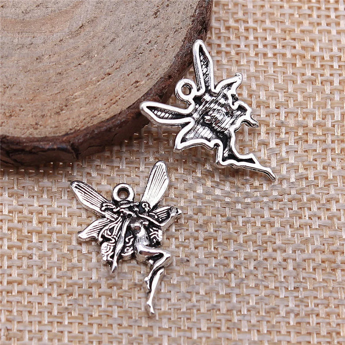 15x21mm 1g Multicolor Zinc Alloy Angel Figure Charm Pendant for DIY Necklace Bracelet Making