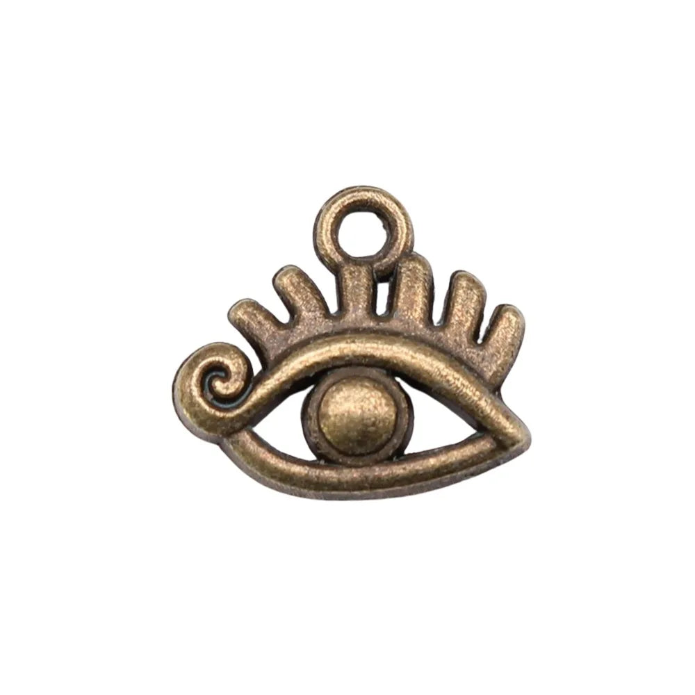 12x13mm 0.55g Multicolor Zinc Alloy Eye Charm Pendant for DIY Necklace Bracelet Jewelry Making