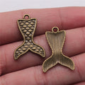 19x27mm 1.6g Multicolor Zinc Alloy Mermaid Tail Charm Pendant for DIY Necklace Bracelet Making