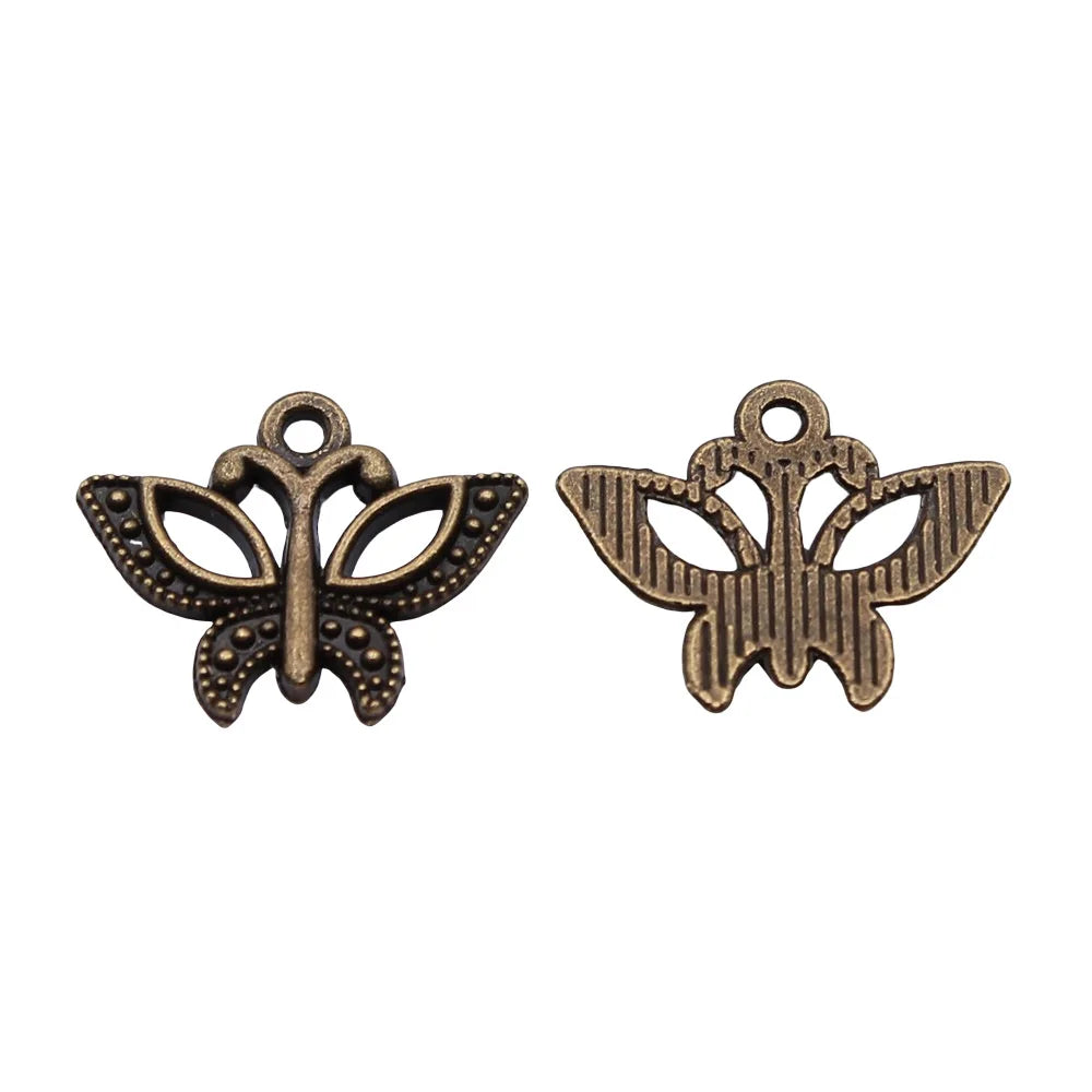 19x15mm 1g Multicolor Zinc Alloy Butterfly Charm Pendant for DIY Necklace Bracelet Jewelry Making