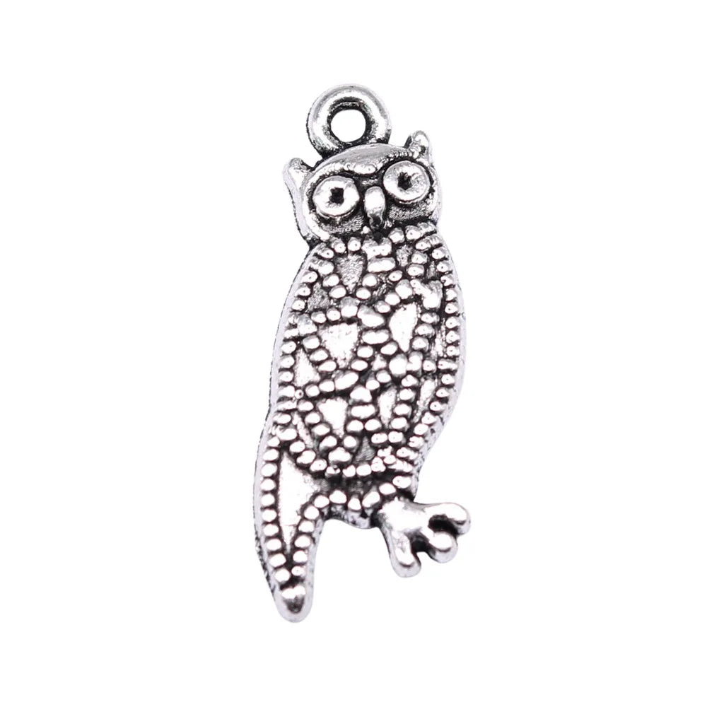 25x10mm 1.4g Multicolor Zinc Alloy Owl Cat Charm Pendant for DIY Necklace Bracelet Jewelry Making