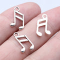10x16mm 0.3g Antique Silver Zinc Alloy Music Note Charm Pendant for DIY Necklace Bracelet Making
