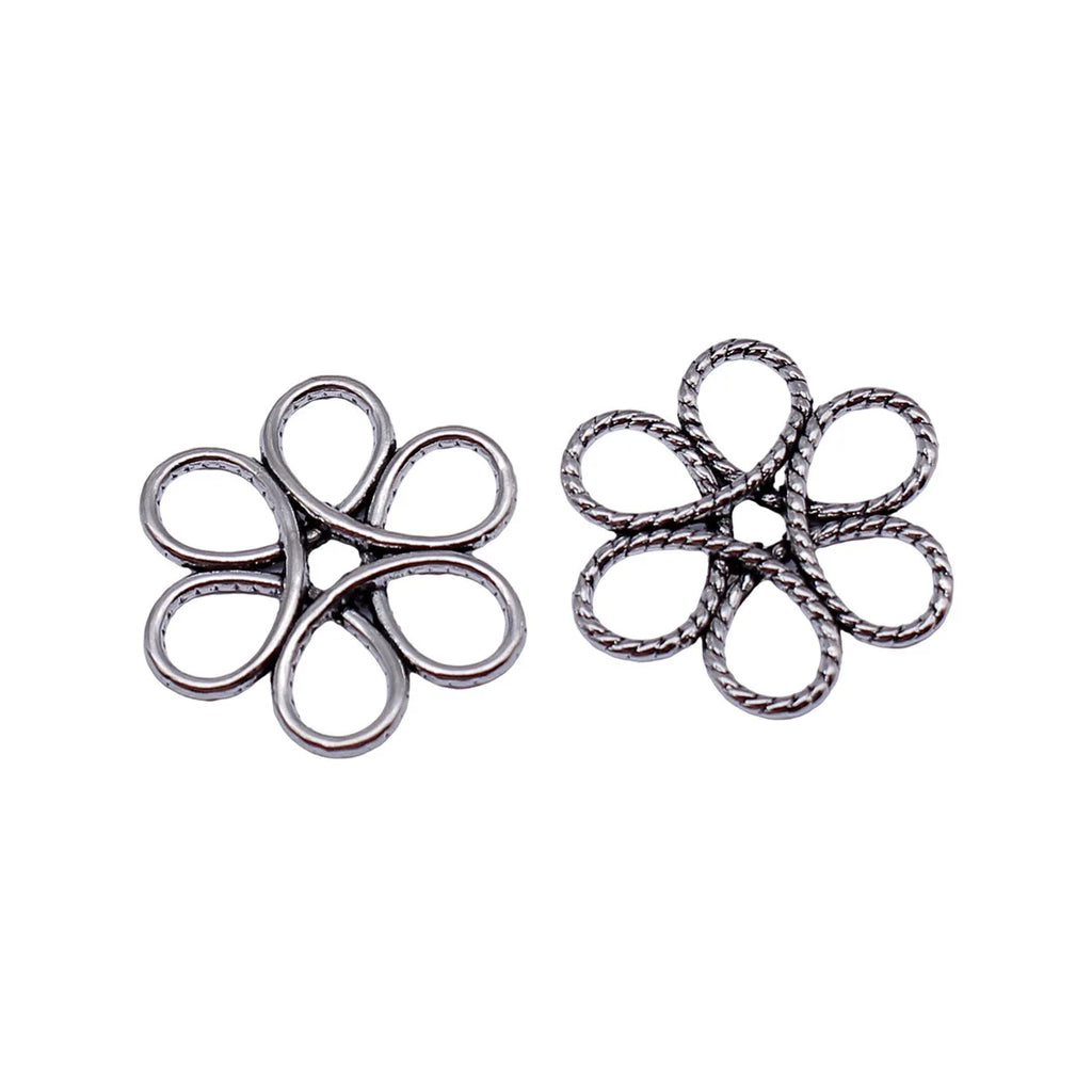 25x23mm 1.6g Multicolor Zinc Alloy Hollow Flower Filigree Charm Pendant for DIY Necklace Jewelry Making