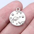 17x20mm 1.8g Antique Silver Zinc Alloy Space Planet Astral Body Charm Pendant for DIY Jewelry Making