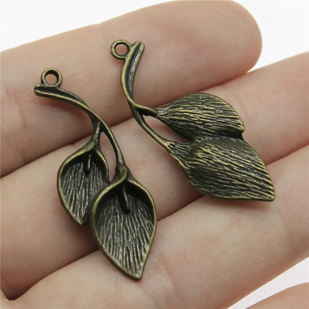 40x14mm 2.6g Multicolor Zinc Alloy Calla Lily Flower Charm Pendant for DIY Jewelry Making