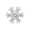Elegant Copper Zircon Snowflake Brooch With Sparkling Rhinestones, Luxury Lapel Pin Corsage Suit Accessory