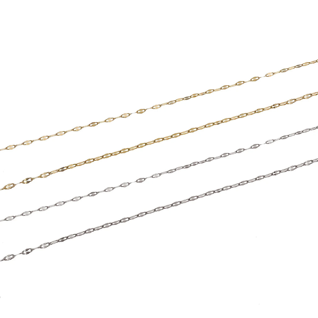Vacuum Plated Stainless Steel Lip Link Chain for Bracelet and Necklace Jewelry Making