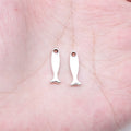16x5mm 0.5g Antique Silver Zinc Alloy Small Fish Charm Pendant for Necklace Bracelet Making