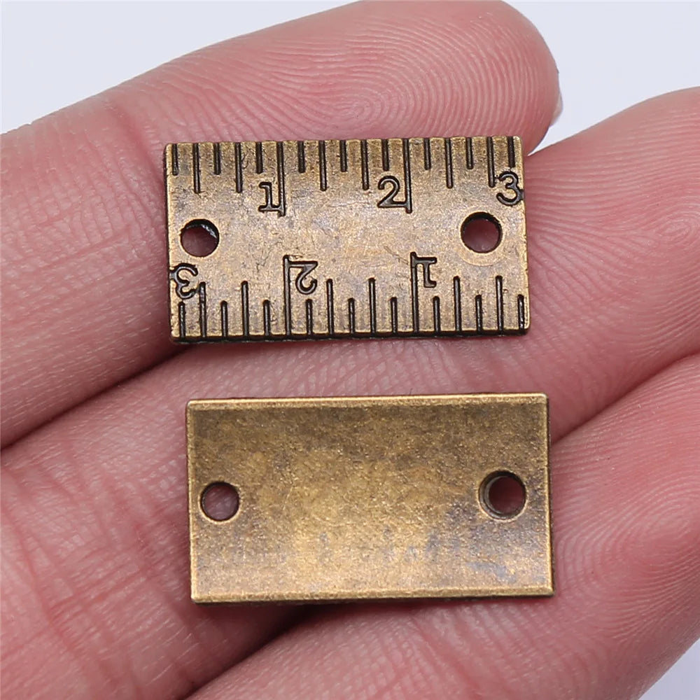 21mm 1.4g Multicolor Zinc Alloy Ruler Connector Charm for DIY Bracelet Necklace Making