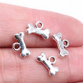 10x7mm 0.4g Multicolor Zinc Alloy Dog Bone Charm Pendant for DIY Pet Theme Bracelet Jewelry Making