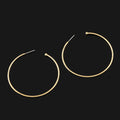Elegant Oversized Silver Alloy Round Spiral Hoop Stud & Clip On No Piercing Statement Earrings