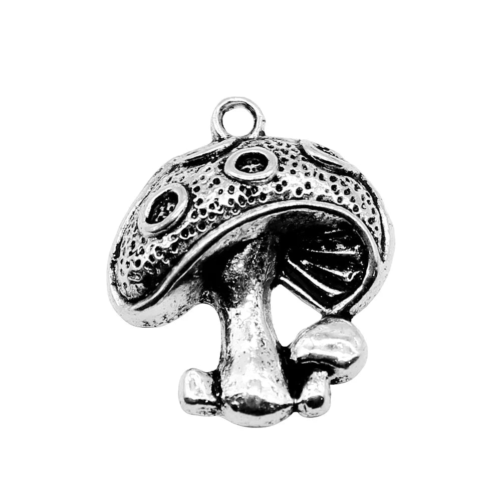 22x18mm 2.6g Multicolor Zinc Alloy Mushroom Charm Pendant for DIY Necklace Bracelet Jewelry Making