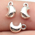 9.5x6.1x4.4mm 0.64g Antique Silver Zinc Alloy Moon Charm Pendant for DIY Bracelet Necklace Jewelry Making