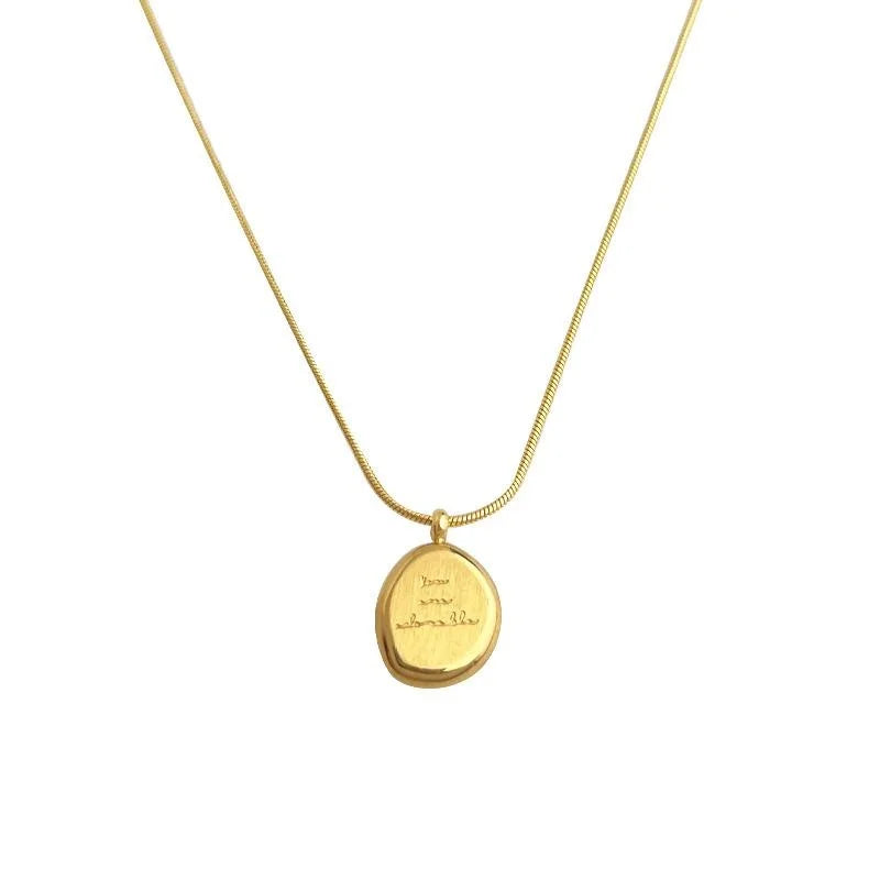 18K Gold Plated 304 Stainless Steel Minimalist Letter Infinity Clavicle Necklace