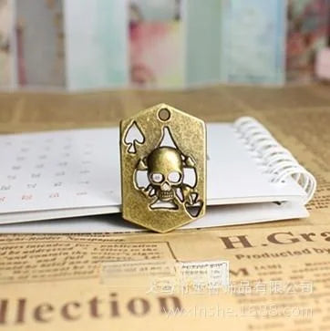 33x22MM Antique Silver Zinc Alloy Skull Charm Pendant for DIY Necklace Bracelet Jewelry Making