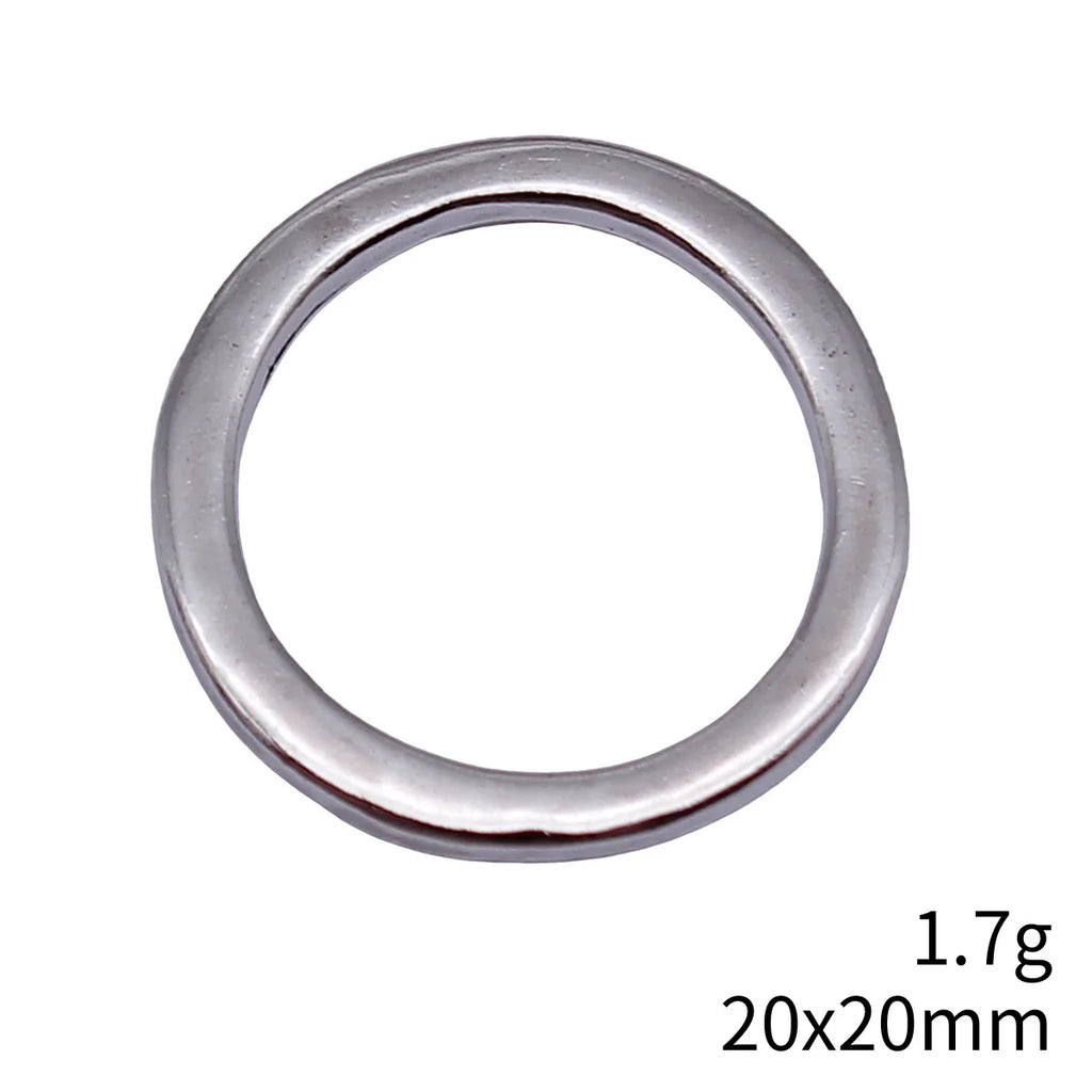 20x20mm 1.7g Antique Silver Zinc Alloy Round Ring Charm Pendant for DIY Necklace Bracelet Jewelry
