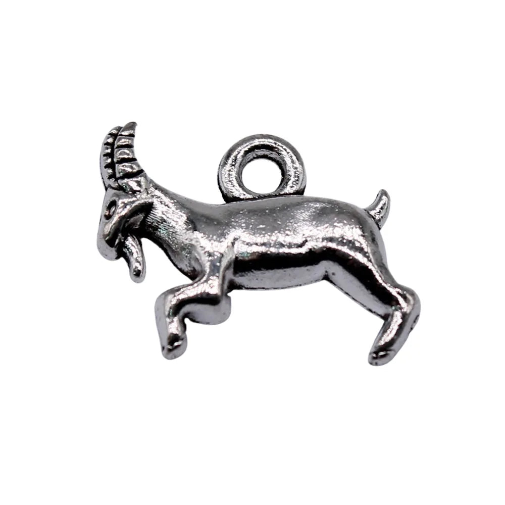 18x12mm 0.9g Antique Silver Zinc Alloy Goat Charm Pendant for DIY Necklace Bracelet Jewelry Making