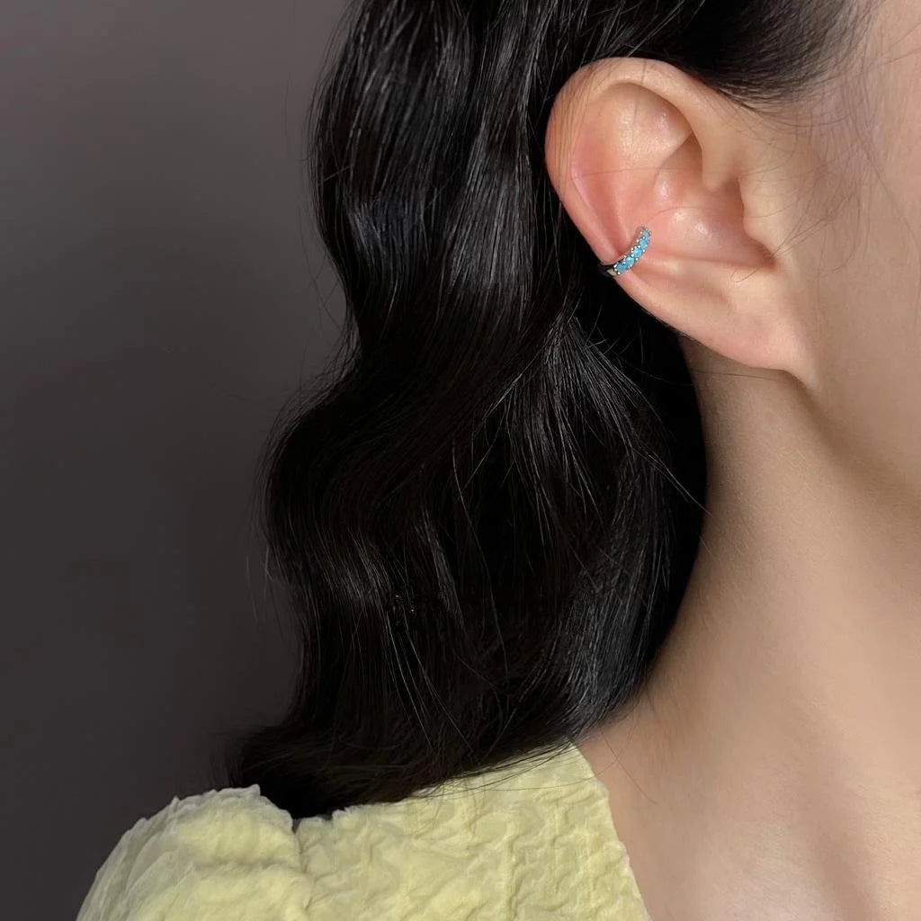 Zircon U Shape Geometric No Piercing Ear Bone Clip Drop Earrings For Women Daily Minimalist Jewelry