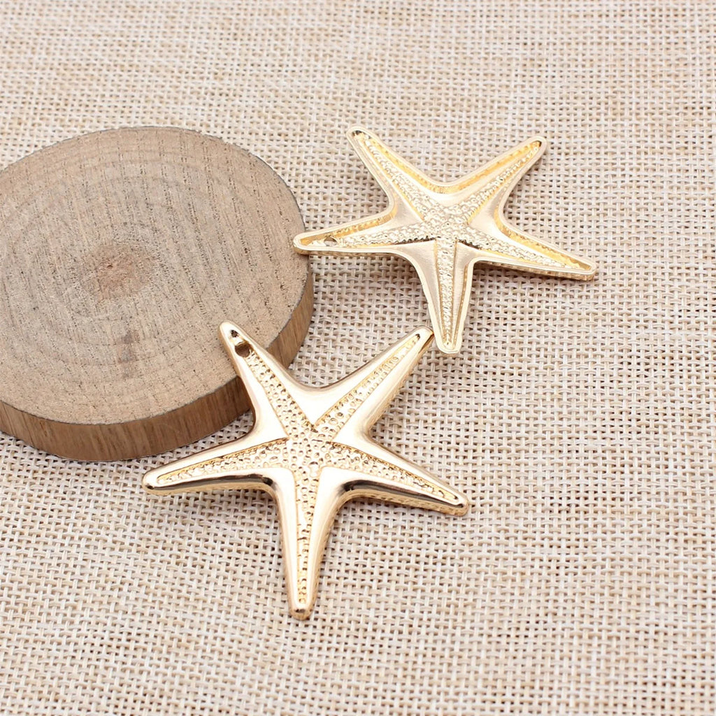 53x50mm 5.6g Multi-Color Zinc Alloy Starfish Charm Pendant for Clothing Trim and DIY Jewelry Making