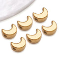 Stainless Steel Moon Heart Smooth Spacer Beads for DIY Bracelet Necklace Making