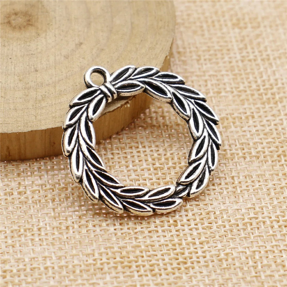 34mm 5.7g Multi Color Zinc Alloy Olive Branch Charm Pendant for DIY Necklace Bracelet Making