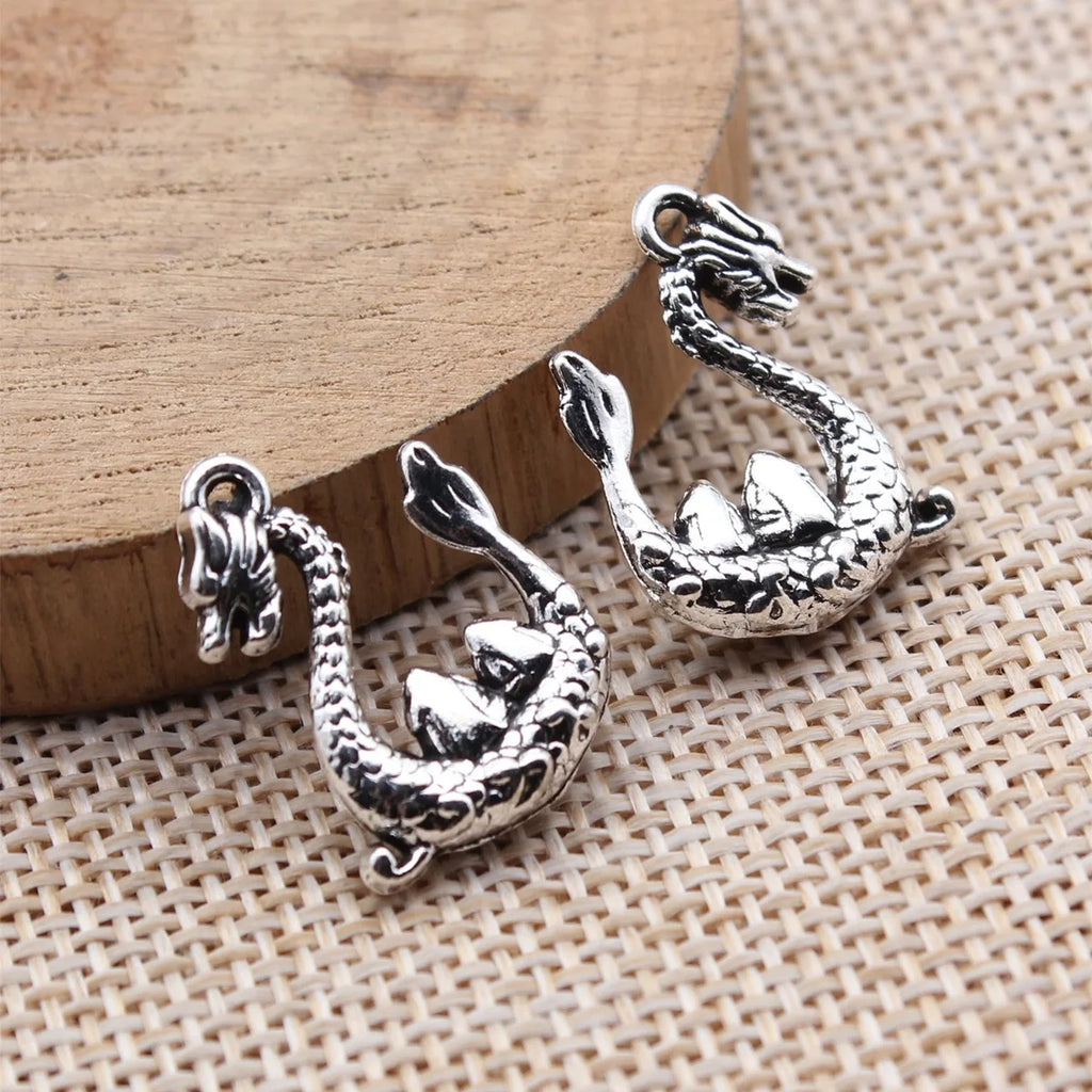 21x16mm 2.3g Antique Silver Zinc Alloy Dragon Boat Zongzi Charm Pendant for Festival Jewelry