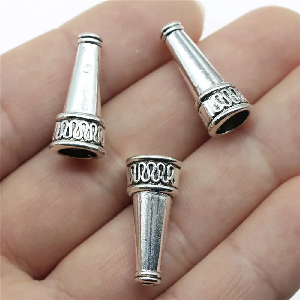 22x10x9mm 1.9g Antique Silver Zinc Alloy Tassel Cone Bead Caps for DIY Earring Necklace Jewelry Making