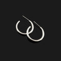 Minimalist Matte Alloy Round Hoop Spiral Stud & Clip On No Piercing Elegant Women's Fashion Earrings