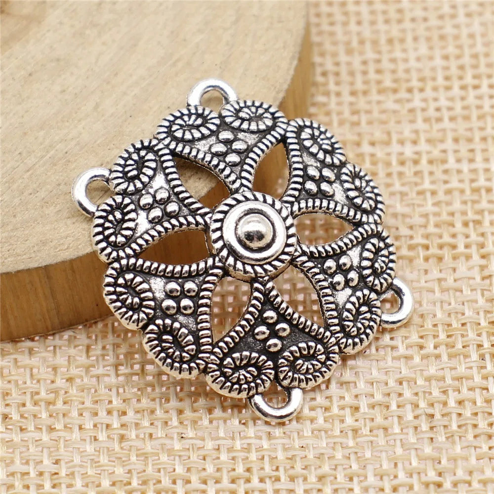 28x30mm 2.9g Multicolor Zinc Alloy Four Hole Body Chain Connector Charm for DIY Body Jewelry