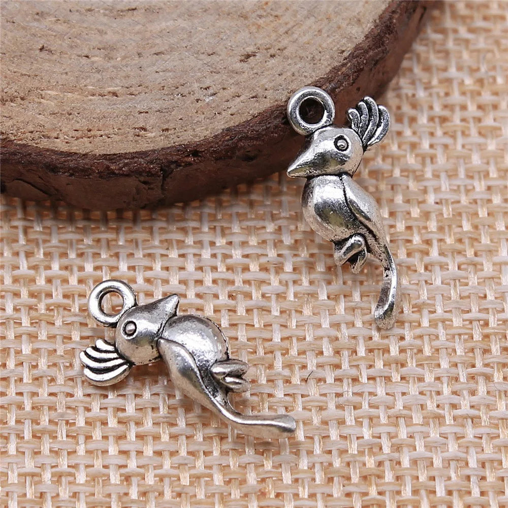 20x9mm 1.7g Multicolor Zinc Alloy Bird Charm Pendant for DIY Necklace Bracelet Jewelry Making